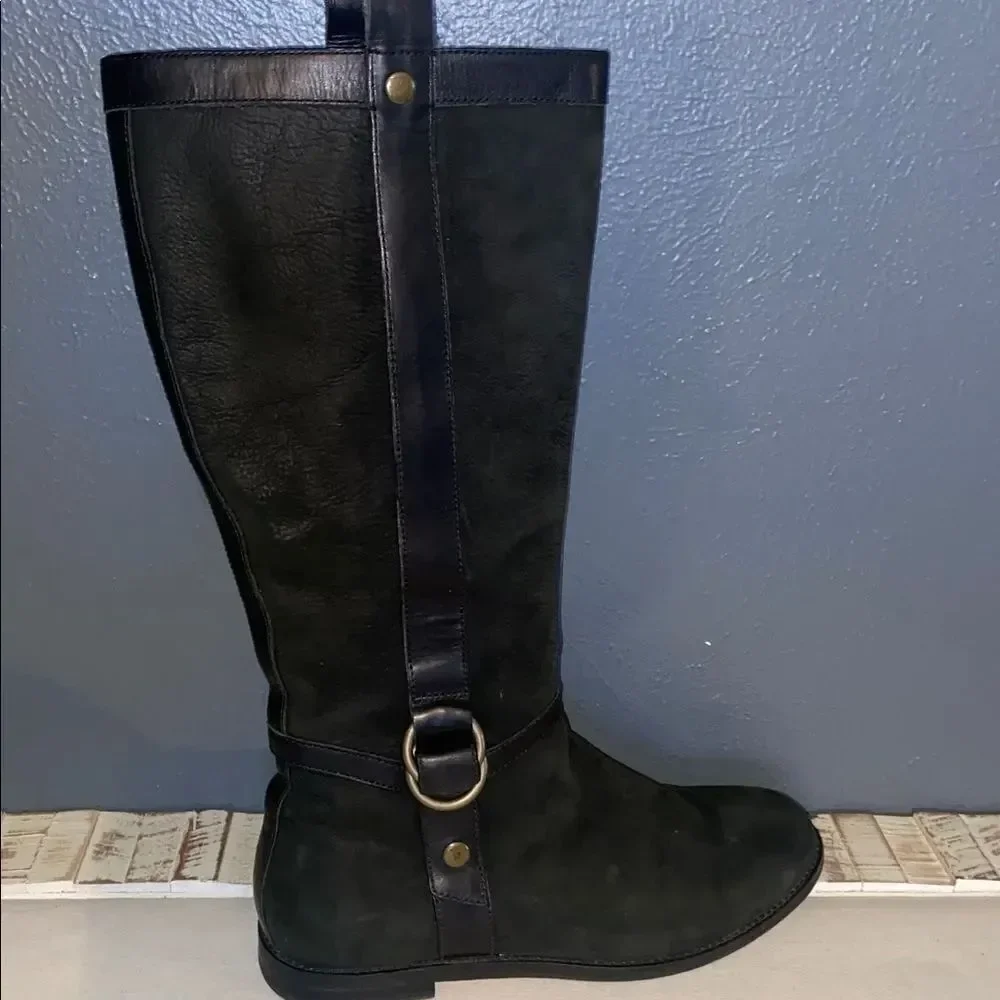Nike Air Cole Haan Black Knee-High Women's Boots With buckle 9B